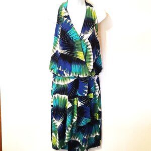 Women's Maggy London Tropical Wrap Around Halter Dress in Size 12